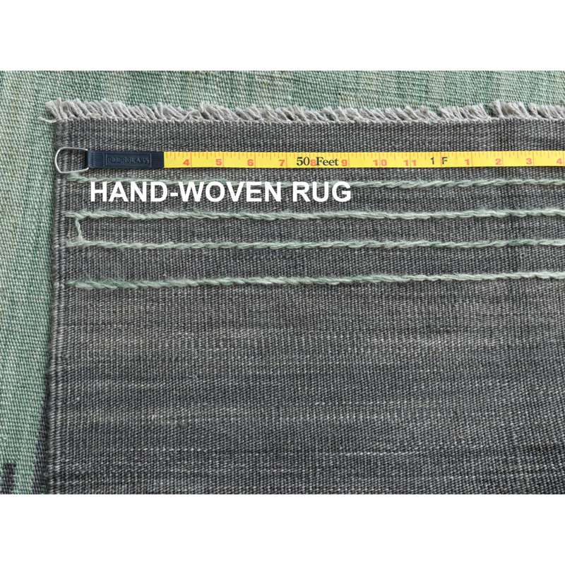 Tapis réversible en laine tissé à la main vert clair 10 pi x 14 pi 1 po 7BB3147C0AAE4F9A877ECB35B8783A56