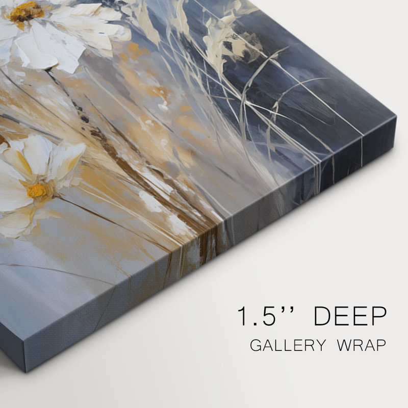 Floral Study Series CVII - Ensemble de toile tendue avec châssis Premium - Prêt à être accroché
