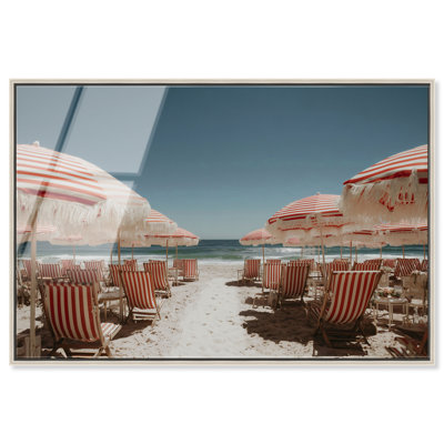 «Umbrella Oasis», impression murale encadrée à imprimé acrylique par Notoriart, cadre argenté, 15 x 10