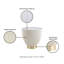 Sintered Stone Top Upholstered End Table, Cream, Side Table For Living Room | Gift Idea-670620541