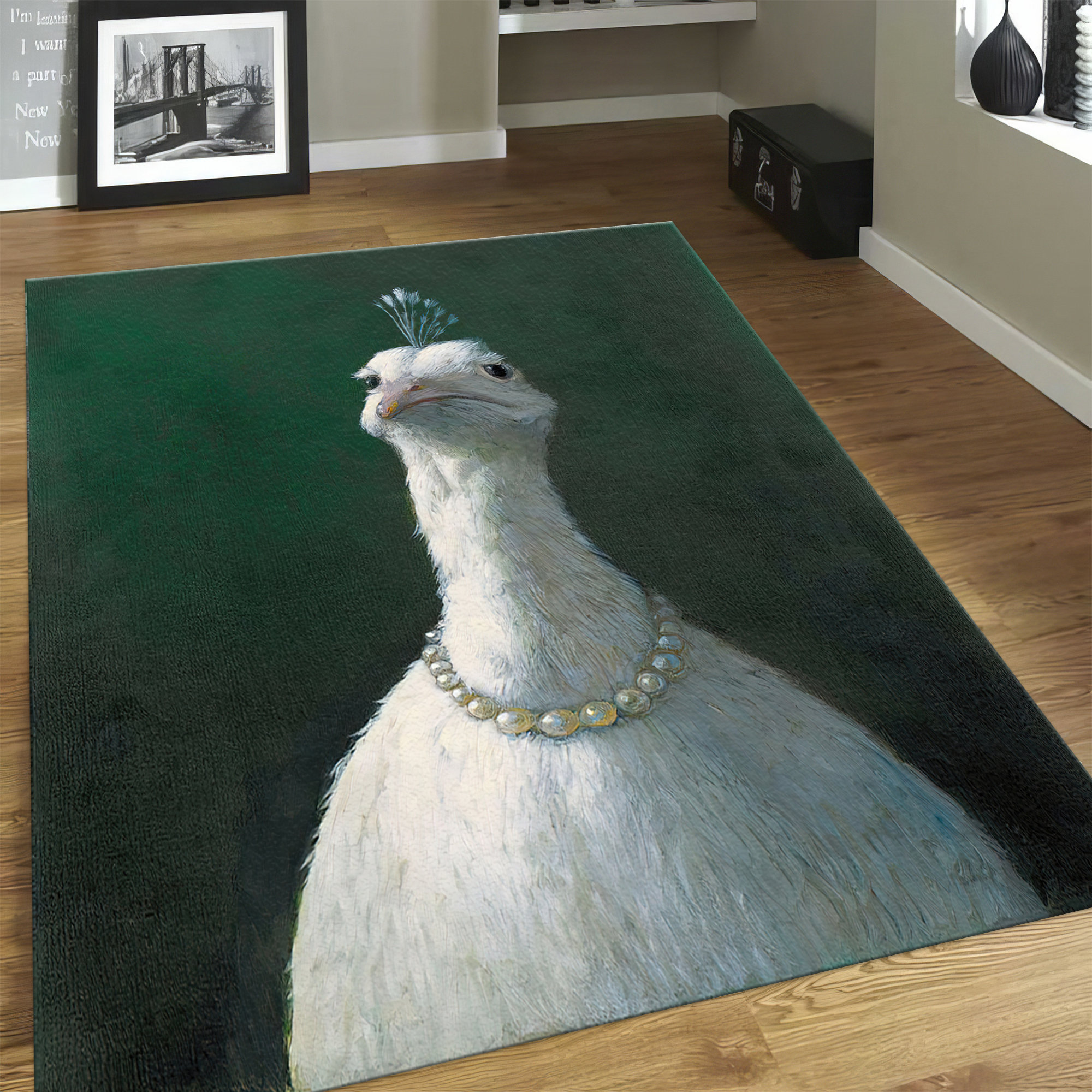 Corrigan Studio® Non-Woven Thin Printed Rug Featuring a Delicate Floral ...