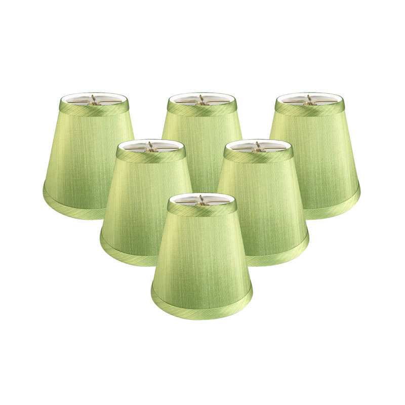Abat-jour empire en soie 4,5 po, Vert clair