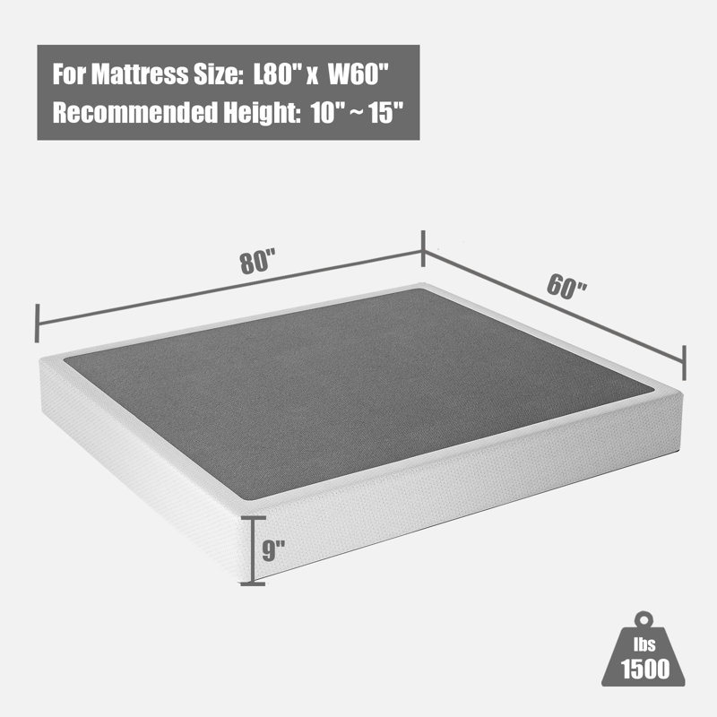 Nazarene 9 Inch Metal Box Spring, Easy Assembly