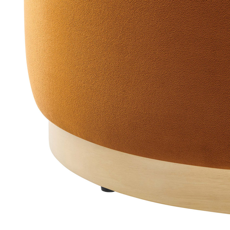 Modway Tilden Upholstered Ottoman, Rust Velvet