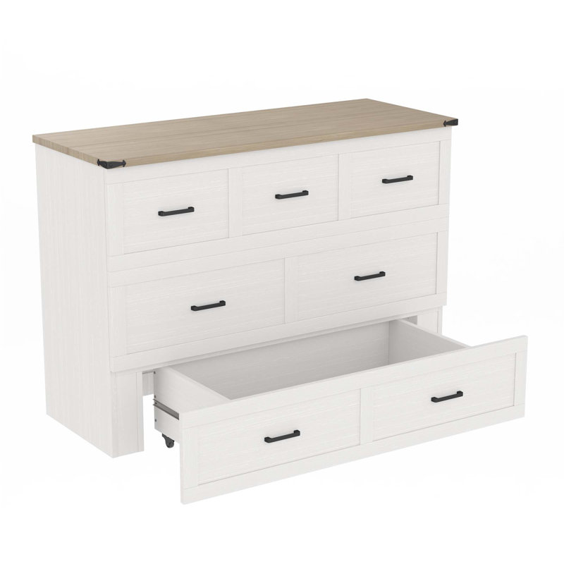 Armoire murale avec station de charge Murphy, Blanc, Grand