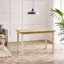 Alissah Solid Wood Farmhouse Extendable Dining Table Set with x2 Dining Chairs & x2 Dining Bench