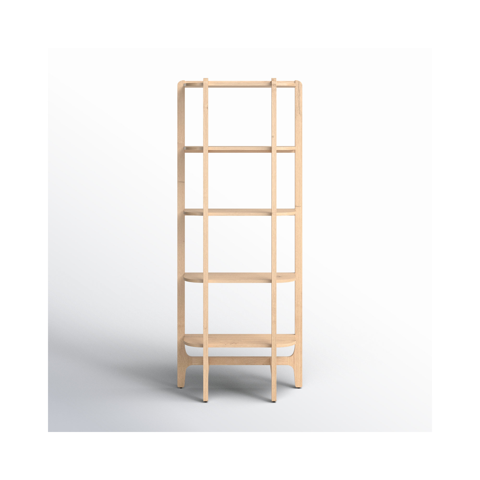 Peach Narrow Etagere Bookcase