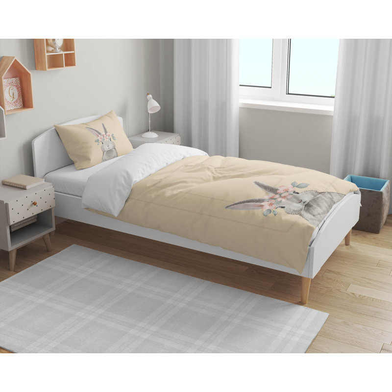 Bunny Decorative Lightweight Comforter Set, Yellow