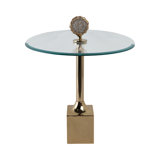 Sagebrook Home 23" Macklin Labradorite Stone Glass And Metal Accent