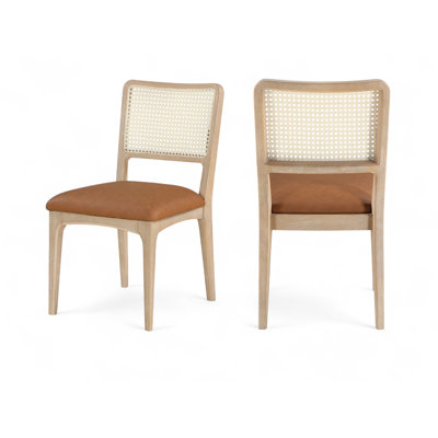 Demeshia Vegan Leather Upholstered Dining Chair