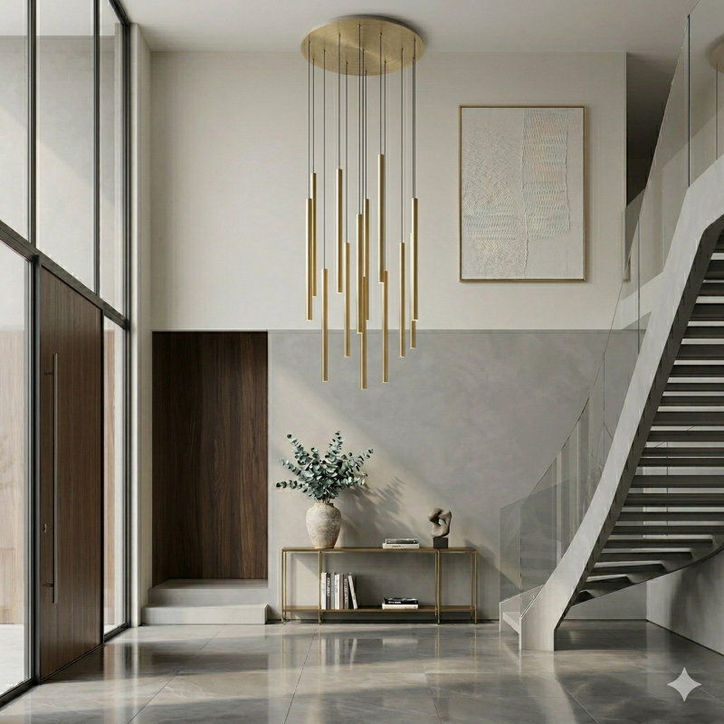 Baileyton 13 - Light Cluster Pendant, Brushed Brass