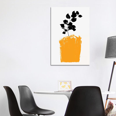 Scabiosa - Yellow by Kubistika - Wrapped Canvas Print