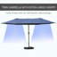 Parasol extérieur rectangulaire en acier de 15 pi Outsunny-920153452-920153454