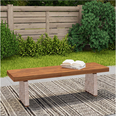 Banc d'extérieur en bois d'acacia 1Pcs