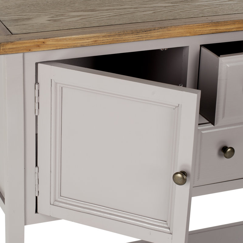 Console en bois massif 45,7 po Sadie, Gris quartz