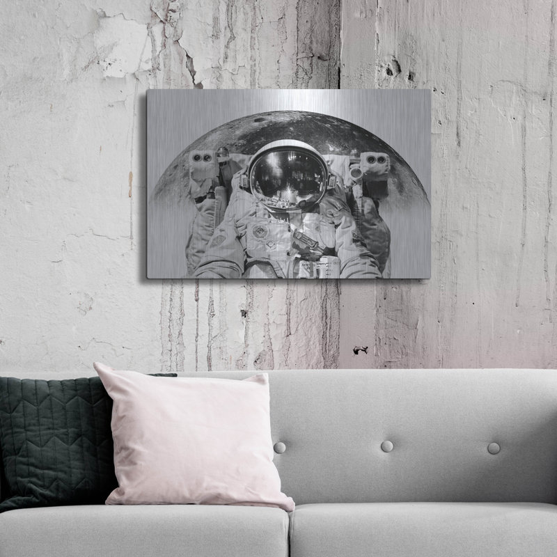 Art mural en métal Trinx «Modern Astronaut No. 2» par Brandon Wong
