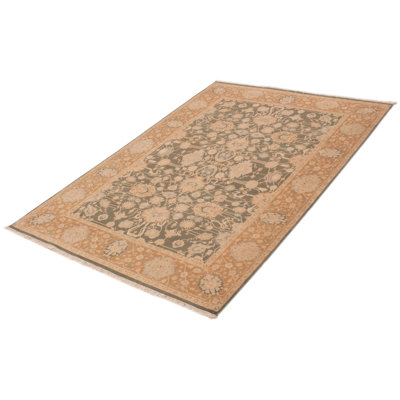 Tapis unique rectangulaire en laine de 1990 Aaleya 6 pi 1 po x 8 pi 8 po Aaleya