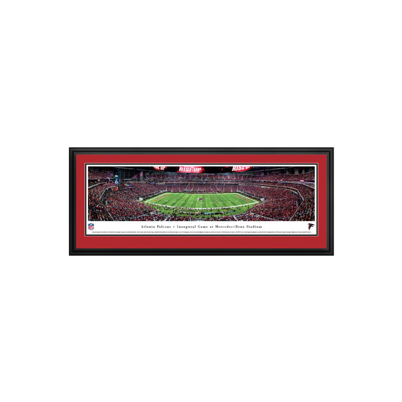 Atlanta Falcons - reproduction de photo panoramique sur papier, Cadre de luxe