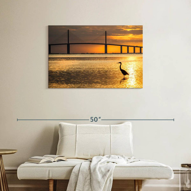 Florida Skyway Bridge Sunset, H 24 po x l 36 po