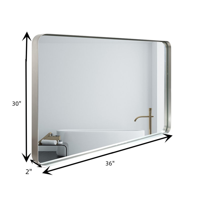 Miroir de salle de bain Bilche, 30 po x 36 po