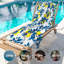  Serviette de plage légère en microfibre, absorbante et sans décoloration, 30 po x 60 po, citron bleu-556131222