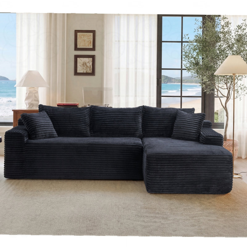 Canapé modulaire 106,3 po Cloud, Noir