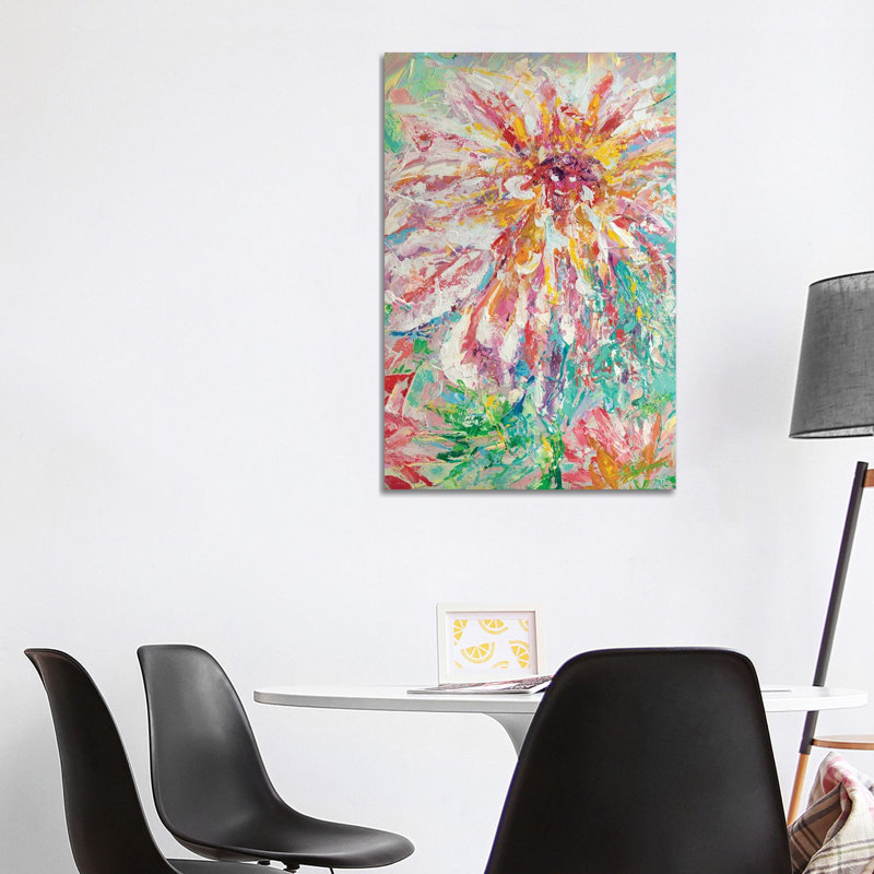 Abstracted Dahlia by Tadaomi Kawasaki - Wrapped Canvas Painting, 101.6 cm H x 66.04 cm W