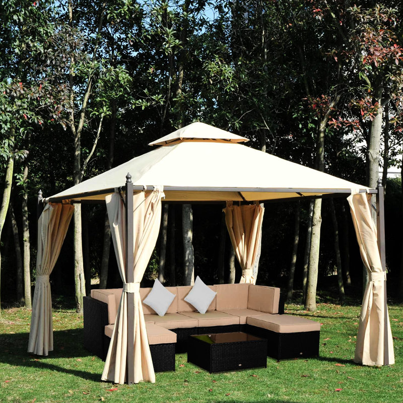 118.32 " W Beach Umbrella with Crank Lift