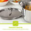 Royalford 24cm Triply Stainless-Steel Casserole Dish with Lid