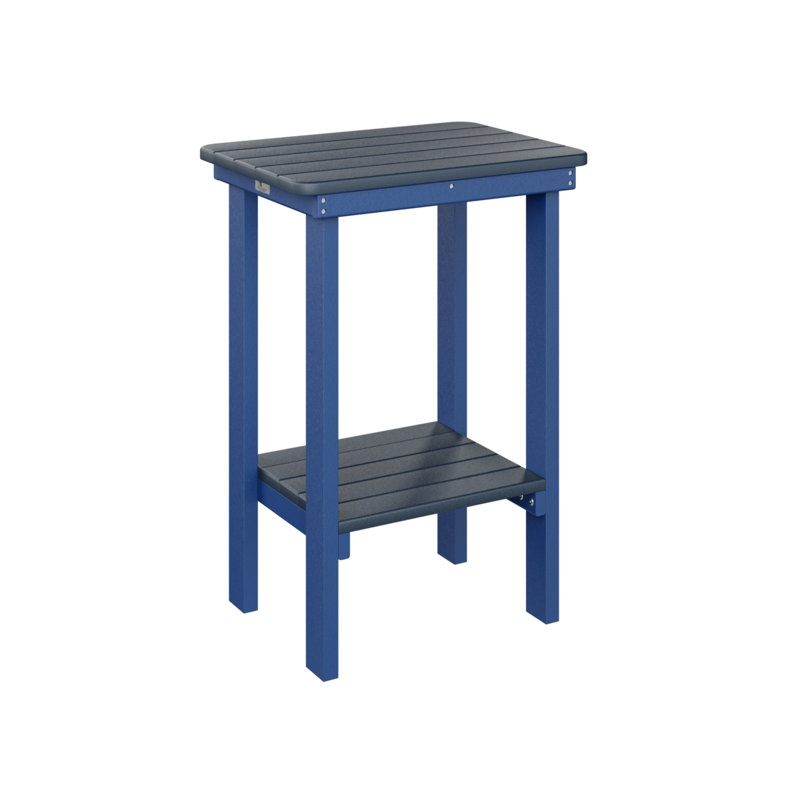 Berlin Gardens Rectangular End Counter Table, Navy Blue, Pacific Blue