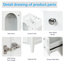 Armoire de meuble-lavabo 30 po avec trois tiroirs et porte-106781630