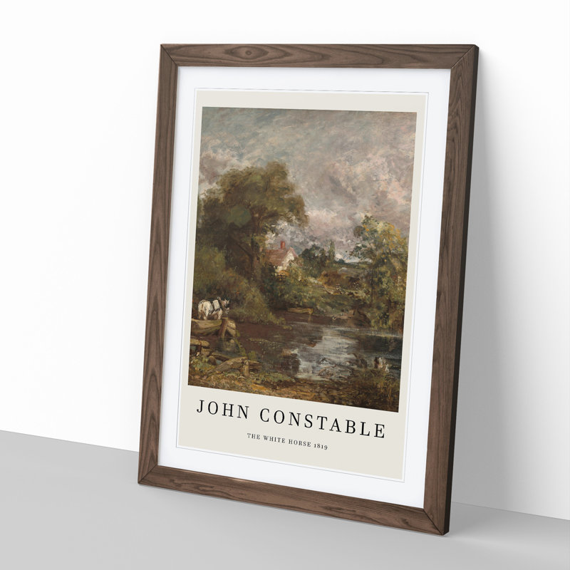 The White Horse by John Constable - Picture Frame Painting, Walnut Framed, 65cm H x 48cm W x 2cm D