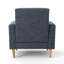 Élégante chaise d'appoint en tissu bleu foncé, style moderne pour les espaces de vie familiale