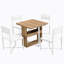 Ensemble de table de salle à manger pratique et élégant avec chaises pliantes et support de rangement, idéal pour une utilisation quotidienne et les rassemblements
