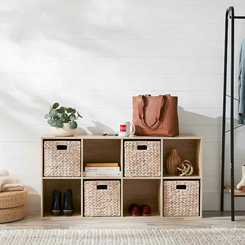 Bookshelf, 11in Display Storage System, Organizer w/ Removable Back Panels, White, (8 Shelves) 24"H x 47.85"W x 11.5"D