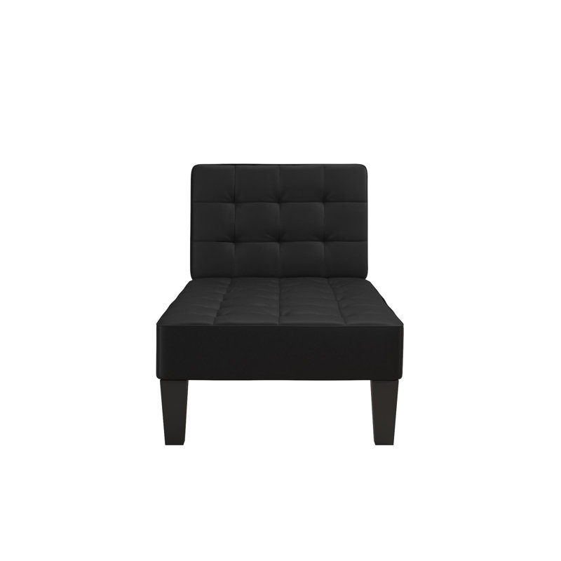 Alaira Faux Leather Chaise Lounge