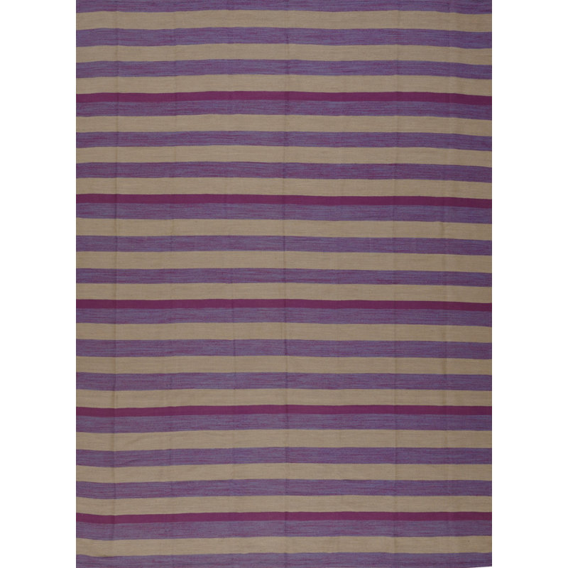 Striped Area Rug in Purple/Brown