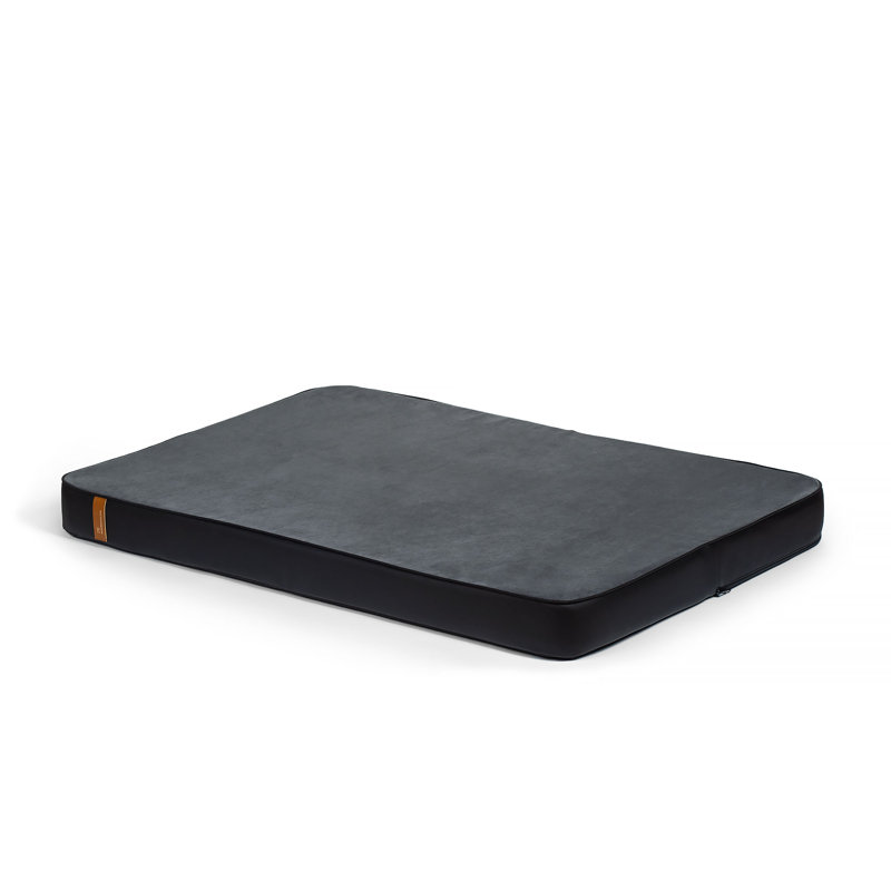 Pet Bed, 8cm H x 100cm W x 67cm D, Black/Grey