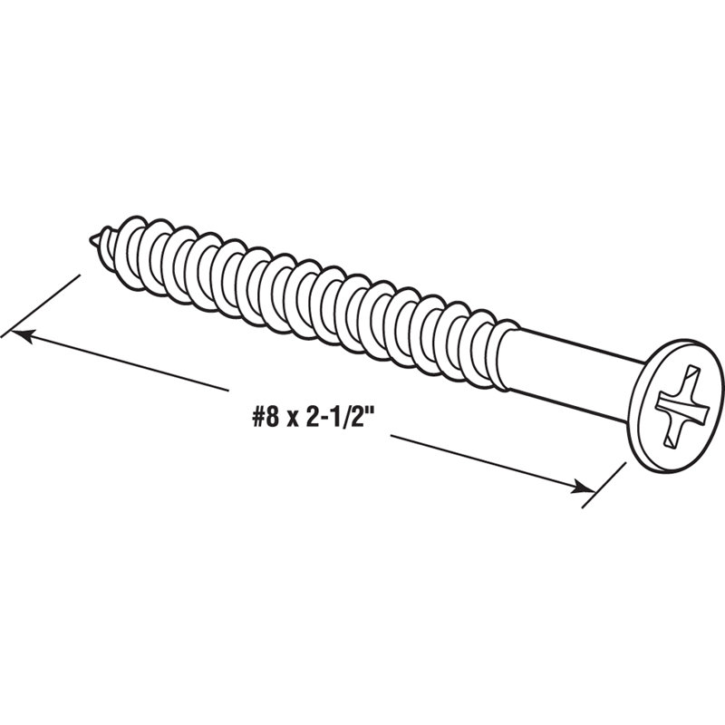Prime-Line Drywall Screws, Coarse Thread, Phillips Head Drive, 4" H x 4" W x 7" D