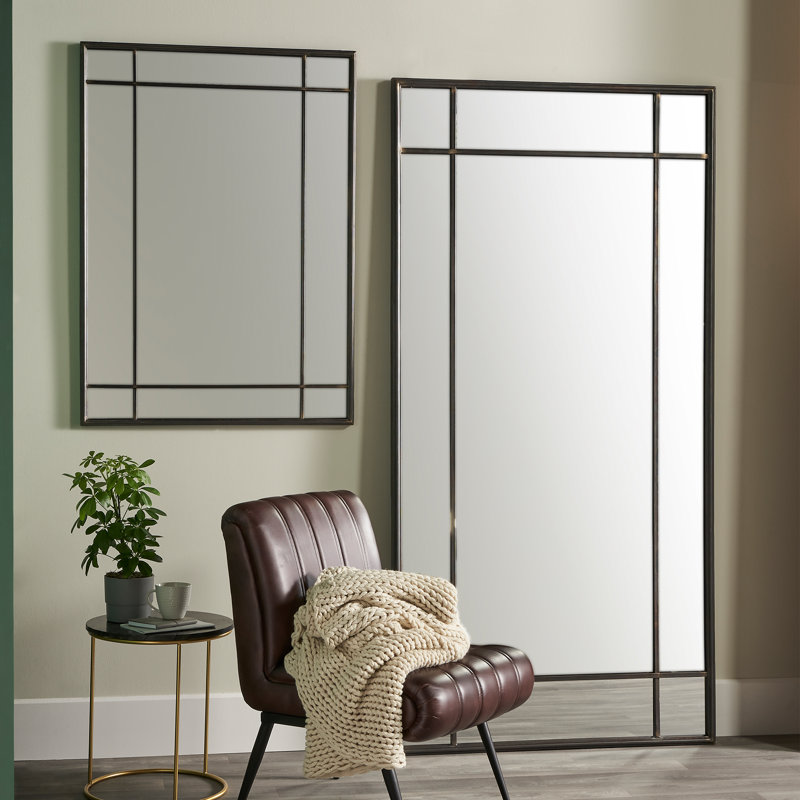 Brynnli Metal Flat Floor Mirror