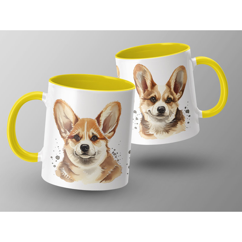 11oz Watercolour Adorable Corgi Design Coffee Mug, 2