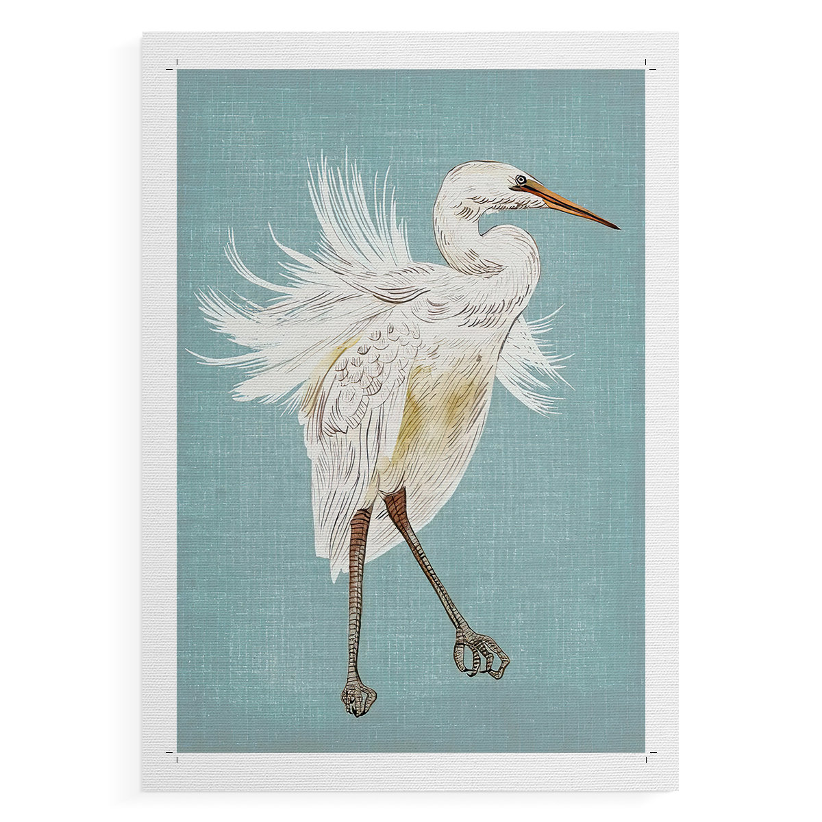 Alcott Hill® HeronPlumageIII -Canvas Print Only - NOT FRAMED | Wayfair