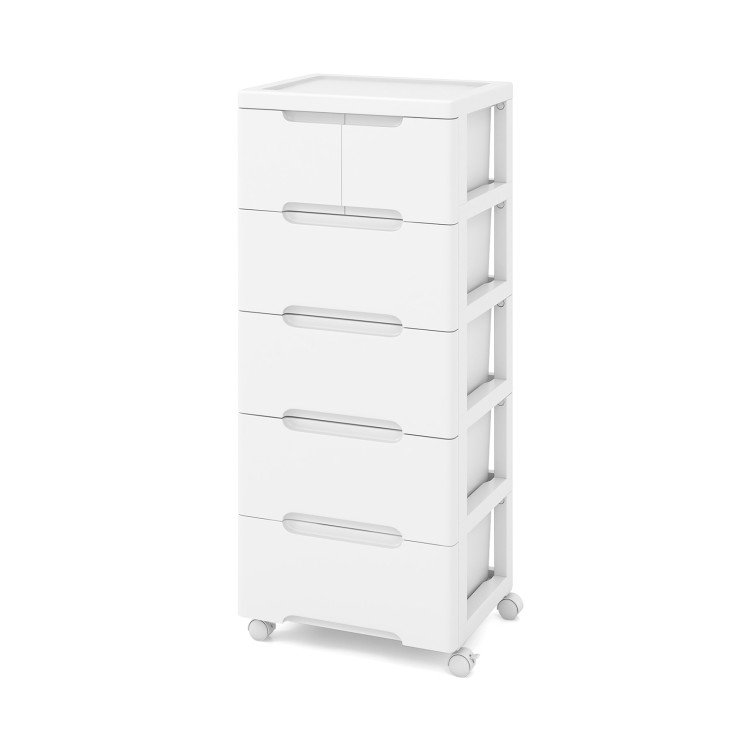 Armoire de rangement à roulettes avec roulettes universelles et tiroirs de 5/6/7