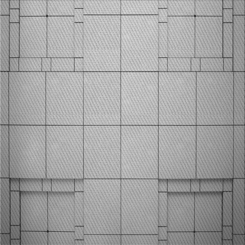 Tapis décoratif gris clair géométrique, Carré 5 pi