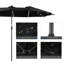 Parasol de marché rectangulaire 15 pi x 9 pi avec lumières DEL Sadeen-997868592