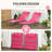 Outsunny 2 Piece Folding Chaise Lounge Chairs, Pool Sun Tanning Chairs, Outdoor Lounge Chairs With 6-Position Reclining Back, Breathable Mesh Seat, Headrest For Beach, Yard, Patio, Pink-465068226