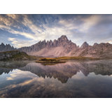 Dolomites, Italy, Sunrise Paternkofel Print by Frank Peters