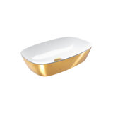 Gold And Silver 23.62'' L Bathroom Sink