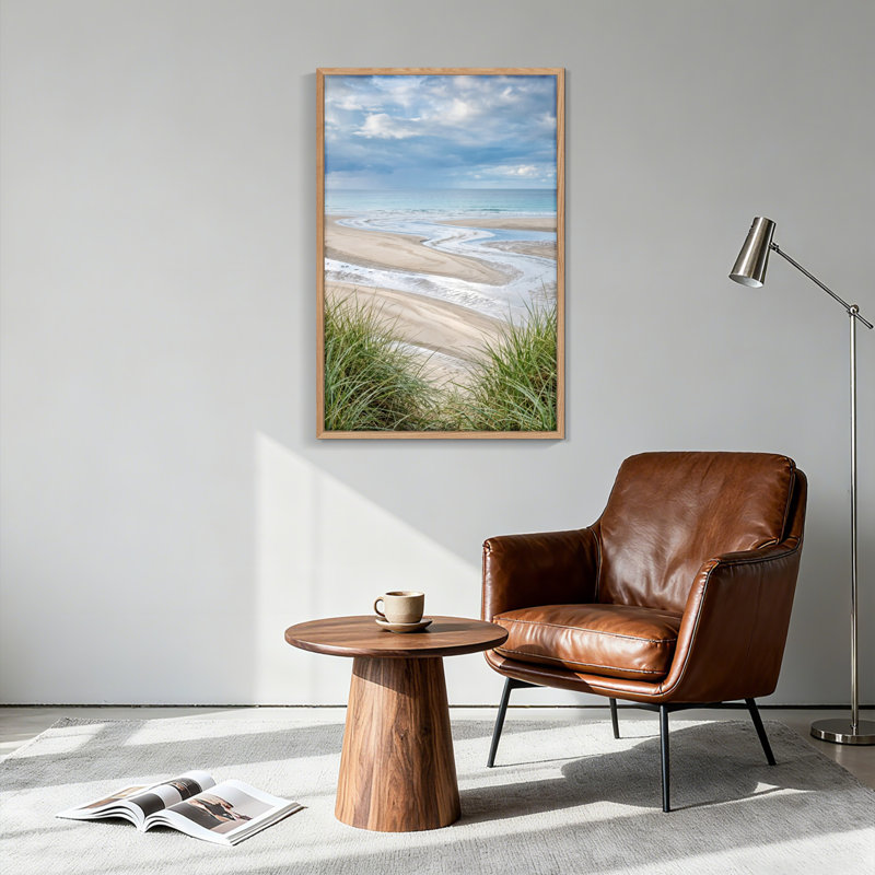 Ensemble de 1 tableau sur toile représentant un ciel de plage, H 24 po x l 18 po, Naturel