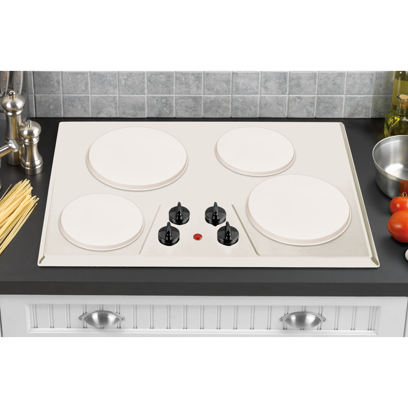 Reston Lloyd Electric Stove Cooktop Burner Covers (Set of 4), Almond